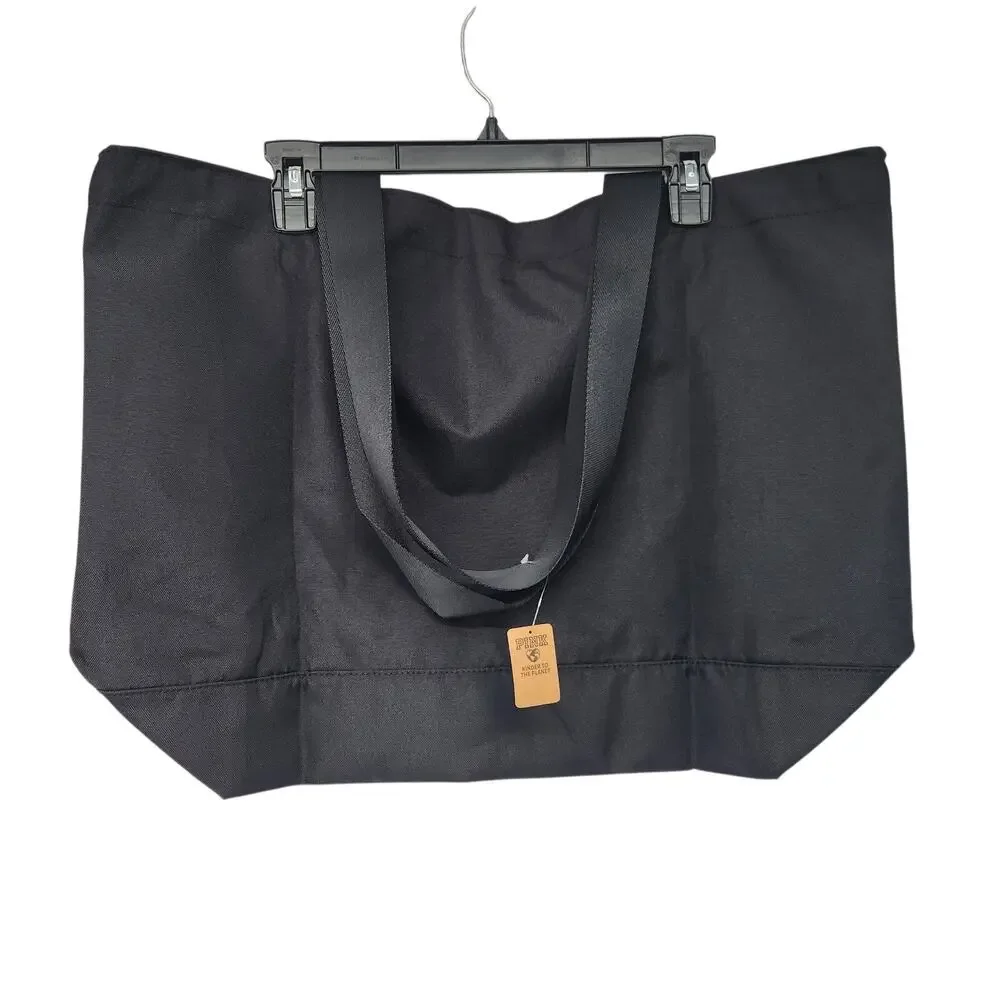 NWT Victoria’s Secret PINK‎ Large Black Plaid Print Love Pink Logo Tote